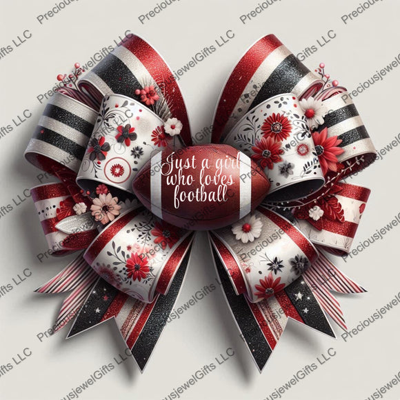 Just A Girl Who Loves Football Image PNG